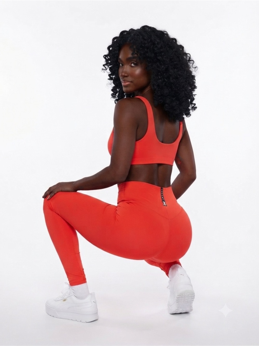 NWT New Savage X Fenty Sport High Waisted Leggings Fiesta Red XL